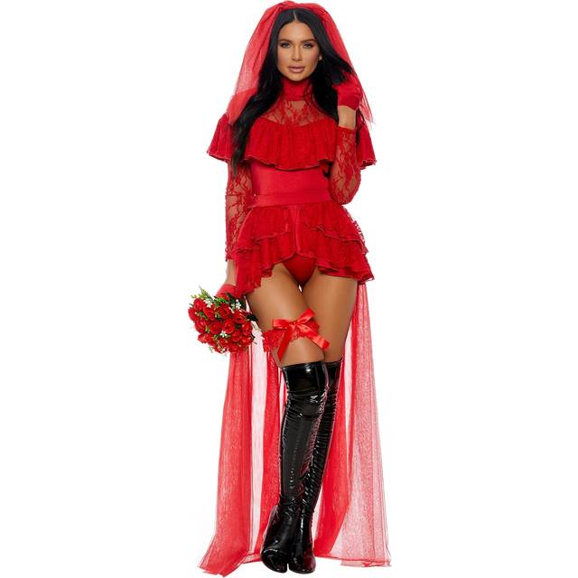Women's Beetle Bride Costume - Red (M/L)