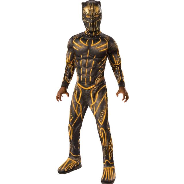 Black Panther Killmonger Deluxe Kids Battle Suit Costume - Black&#47;Brown (L)