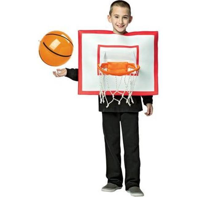 Basketball Hoop Kid&#39;s Costume | Sports Costumes - Orange&#47;White (One-Size)