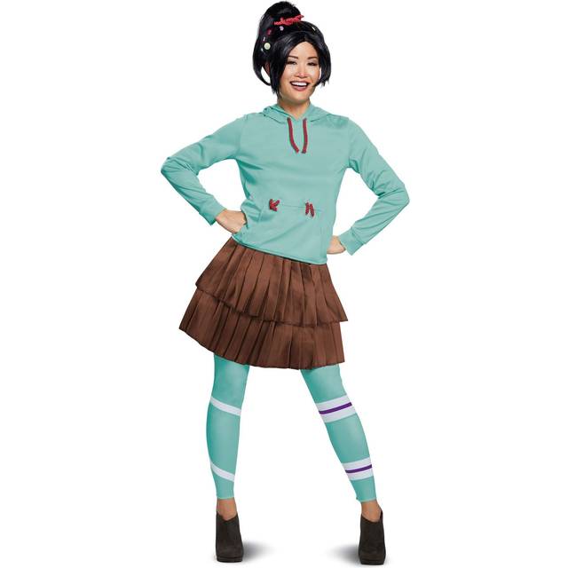 Wreck it Ralph 2 Deluxe Vanellope Costume for Women | Disney Costumes - Brown&#47;Green (XS)