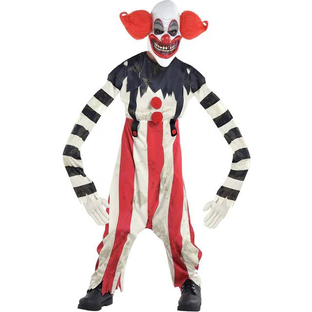 Long Arm Creepy Clown Boy's Costume - Black&#47;Brown&#47;Red (L)