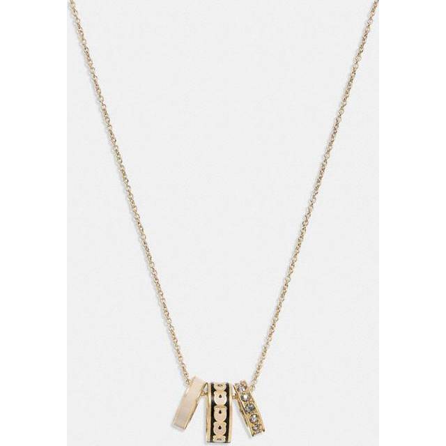 Coach Gold-Plated, Enamel and Crystal Necklace