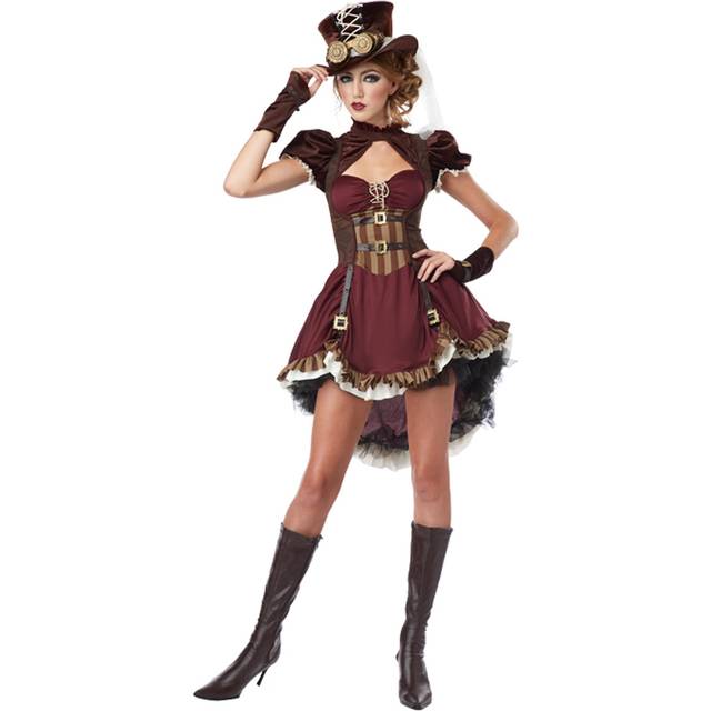 CALIFORNIA COSTUME COLLECTIONS Dam Steampunk Girl 1281 Kostym, Flerfärgad, L