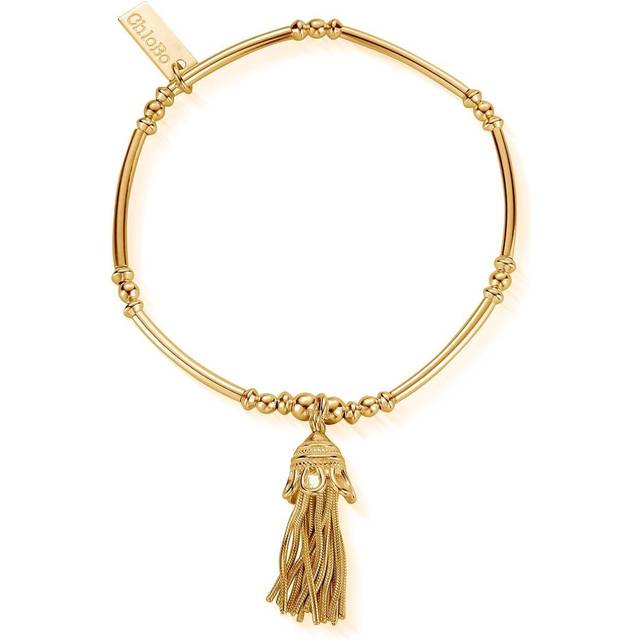ChloBo Sterling Silver Gold Plated Didi Tassel Bracelet - Silver