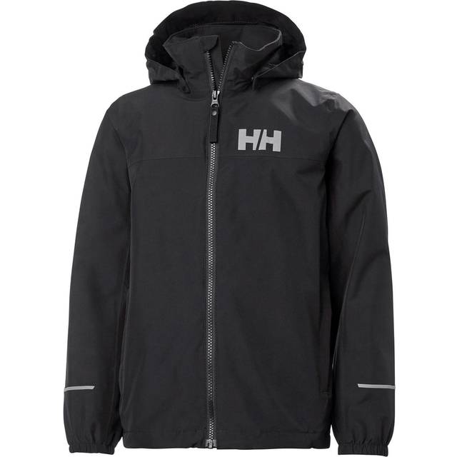 Helly Hansen JR Juell Regnjacka, Black, 140