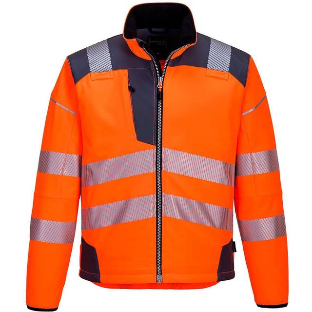 Portwest PW3 Hi-Vis Softshell Jacket - Yellow/Navy - XS