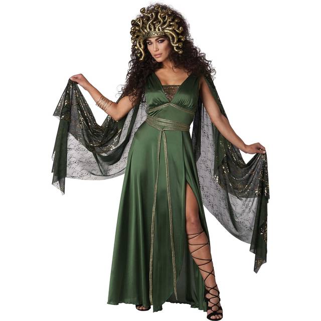Women's Queen Medusa of the Gorgons Costume - Orange&#47;Green (L)