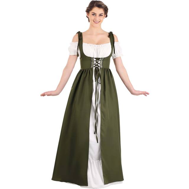 Women&#39;s Celtic Renaissance Costume - Brown&#47;Green (S)