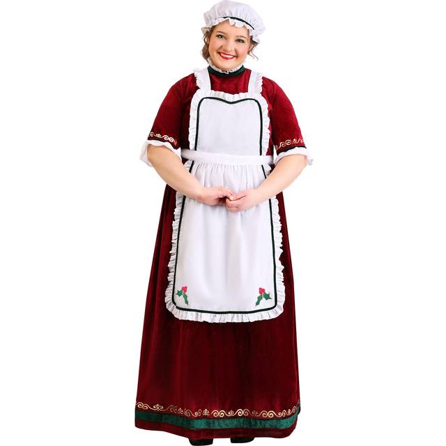 Holiday Plus Size Mrs. Claus Costume - Red&#47;White (2X)