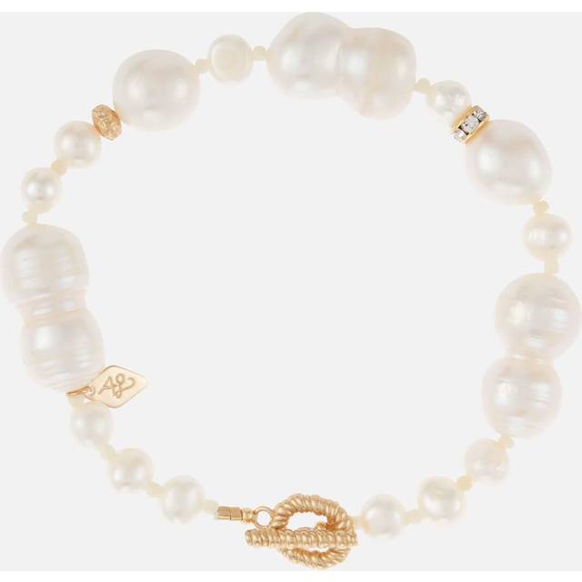 Anni Lu Gold-Tone and Glass Pearl Bracelet