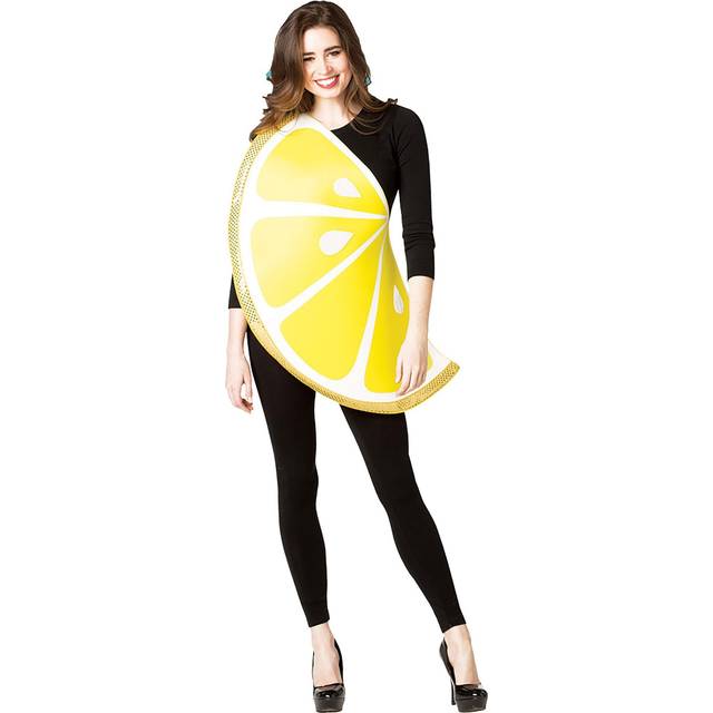 Lemon Slice Adult Costume | Food Costumes - White&#47;Yellow (One-Size)