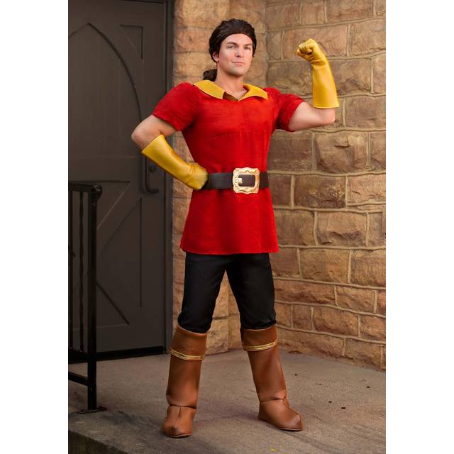 Disney Beauty and the Beast Men's Gaston Costume - Black&#47;Orange (XL)