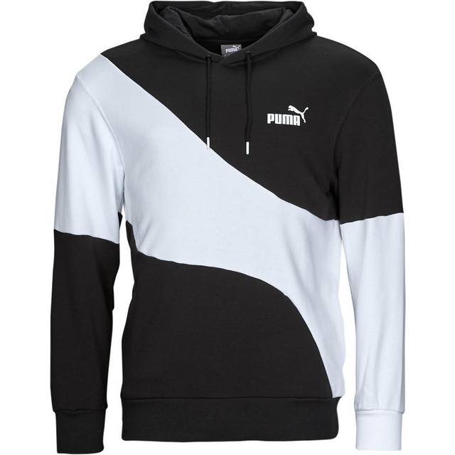 Puma, Sweatshirts & Hoodies, Dam, L, Bomull, Power Cat Lättvikts Hoodie Svart - black (L)