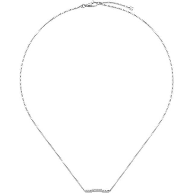 Gucci Link to Love 18ct White Gold Diamond Bar Necklace