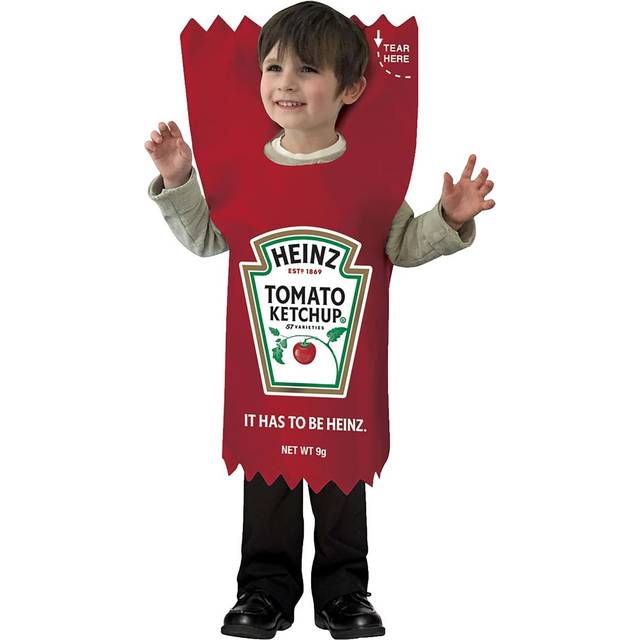 Child Heinz Ketchup Packet Child Costume - Green&#47;Red&#47;White (3T/4T)