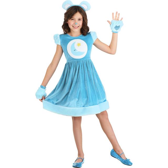 Girl's Care Bears Bedtime Bear Party Dress Costume - Yellow&#47;Blue&#47;White (XS)