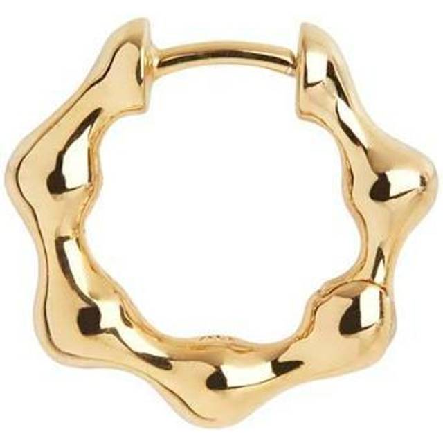 Maria Black Womens Gold Hp Milla 22ct Yellow Gold-plated Sterling Silver Huggie Hoop Earring 1 Size - Gold HP