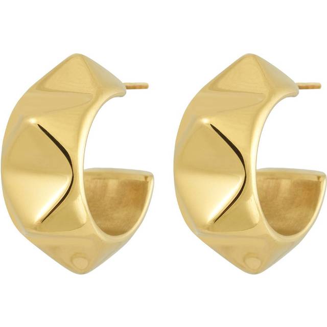 Edblad Peak Rivet Creoles Earrings in 14kt Gold