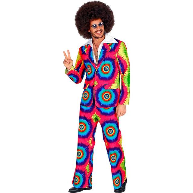 Widmann - Kostym 70-talet Groovy Style outfit, jacka och byxor, karneval, temafest