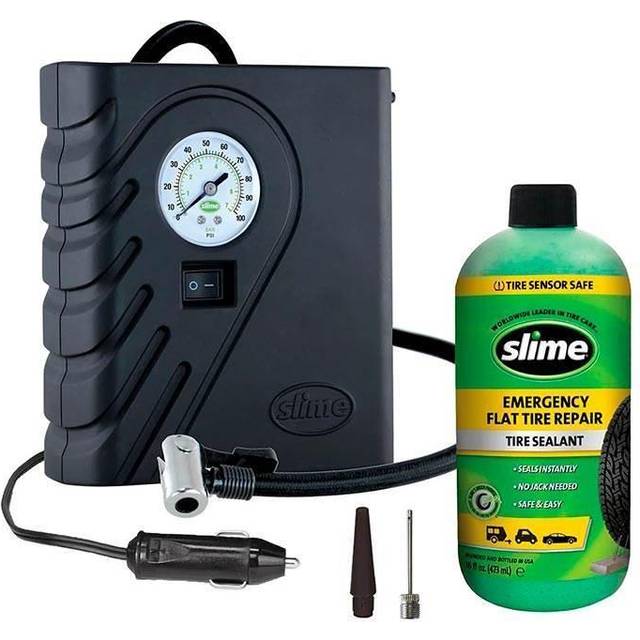 Slime Puncture Repair Flat Tyre Smart Emergency Sealant Kit Air Compressor 0305