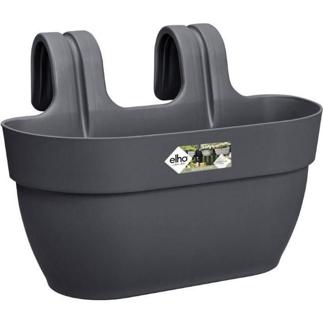 Elho Vibia Campana Easy Hanger M 36 - Planter for Balcony & Outdoor - Ã 36.0 x H 26.5 cm - Black/Anthracite
