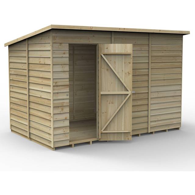 Overlap Pressure Treated 10x6 Pent Shed - Installation Included / Without Base