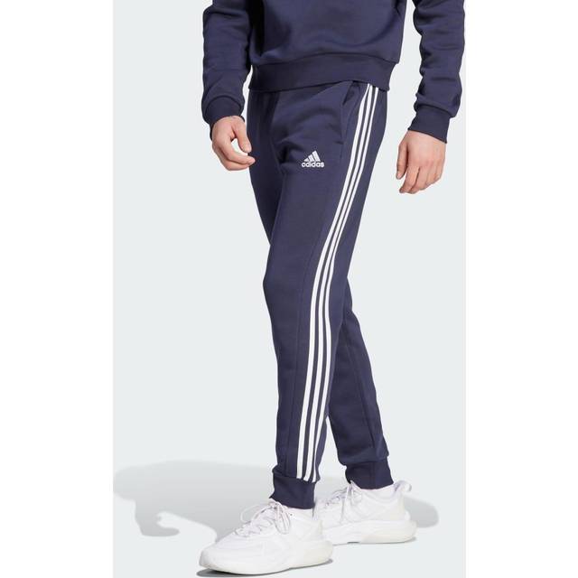 Essentials Fleece 3-Stripes Tapered Cuff Joggers - Legend Ink - XS