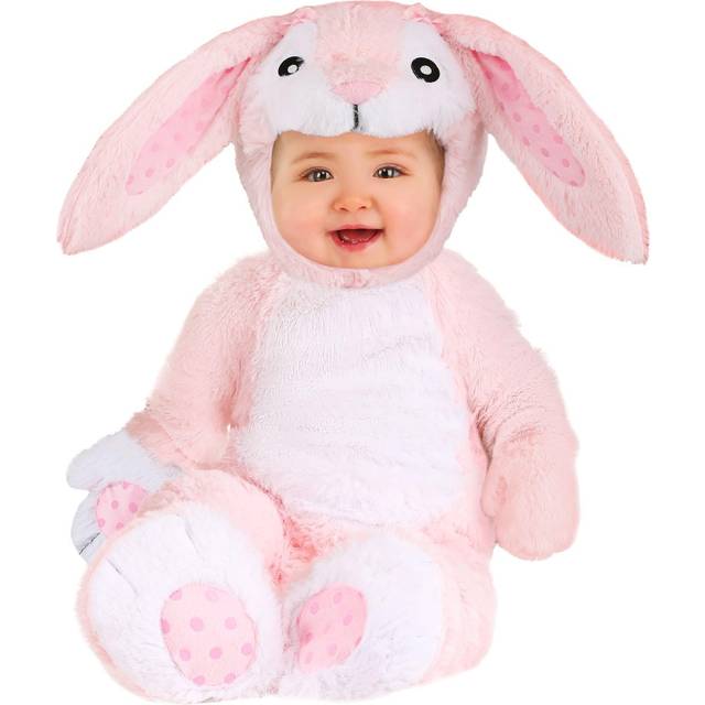 Fluffy Pink Bunny Baby Costume | Bunny Costumes - Pink&#47;White (9/12mo)