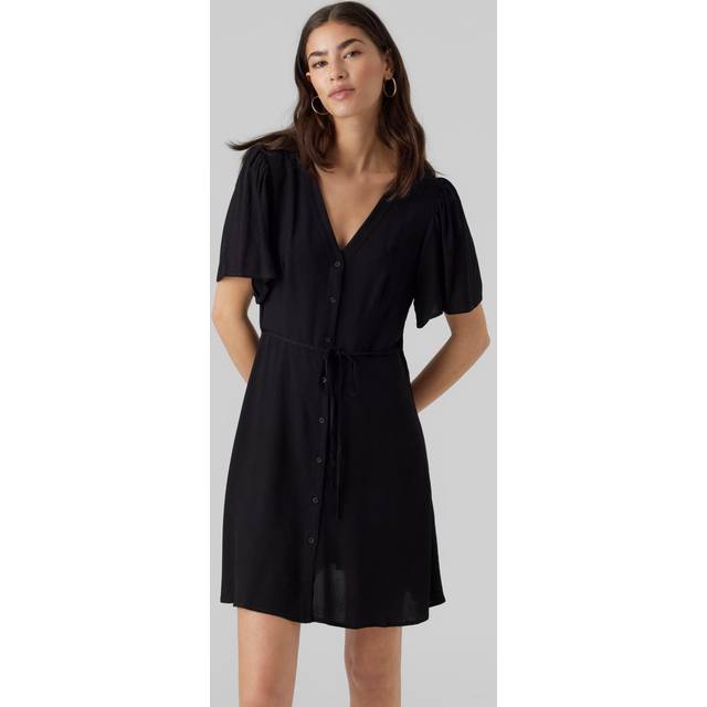 Short dress for women Vero Moda alba - Noir