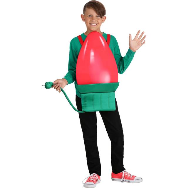 Christmas Light Bulb Kid's Costume | Kid's Christmas Costumes - Green&#47;Red (One-Size)