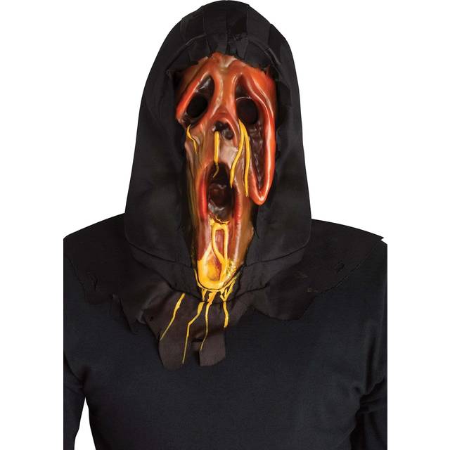Scorched Ghost Face Mask - Black&#47;Orange&#47;Red (One-Size)