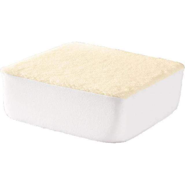 Extra Thick Foam Chair Cushion - Large Portable Chair Pad with Removable and Washable Beige Slip-on Cover - 5 Inches Thick for Added Pain and Pressure