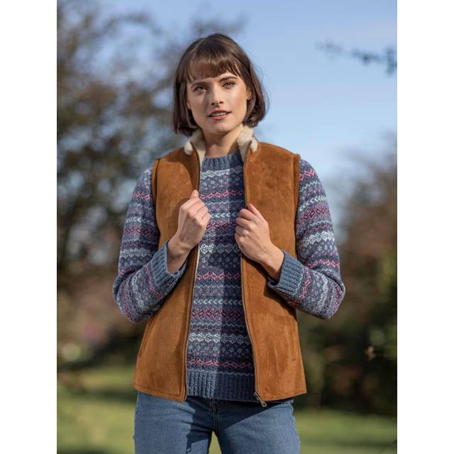Grange Sheepskin Gilet in Tan