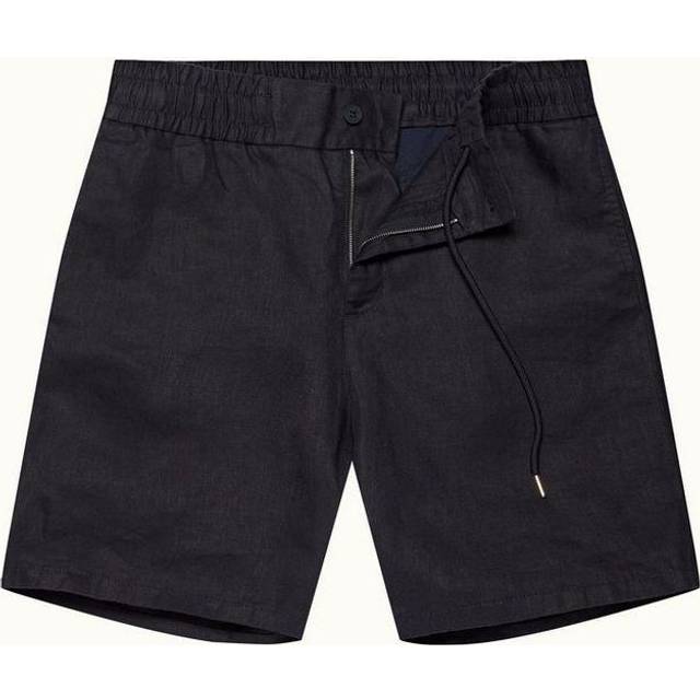 Orlebar Brown Mens Night Iris Cornell Regular-fit Linen Shorts 32