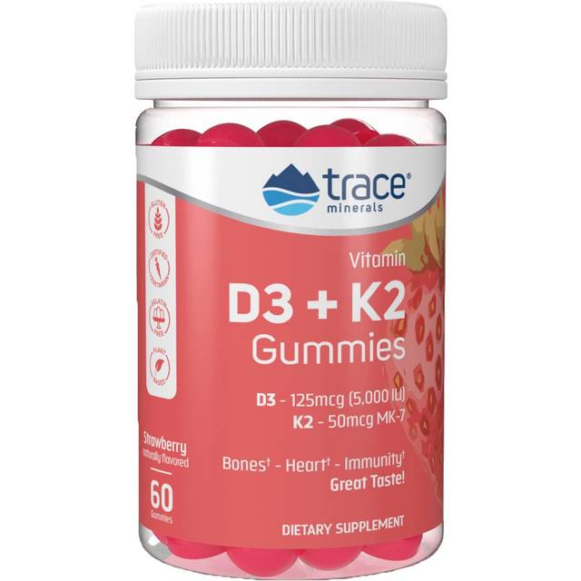 Trace  Vitamin D3 + K2 Gummies  Strawberry  60 Gummies