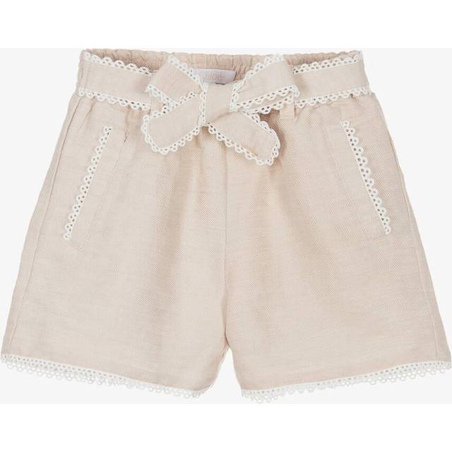 Chloé Kids Beige Lace Trim Shorts - 133 Ivory - 6Y