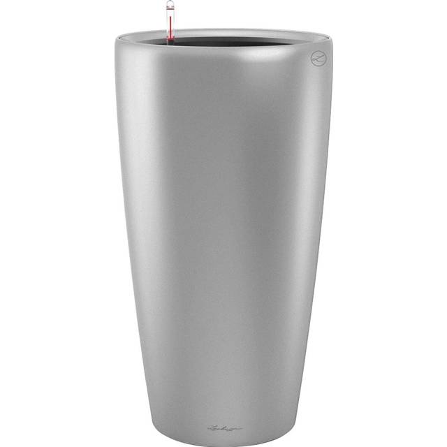 Rondo Plastic Self-Watering Plant Pot - Sliver (75cm H x 40cm W x 40cm D)