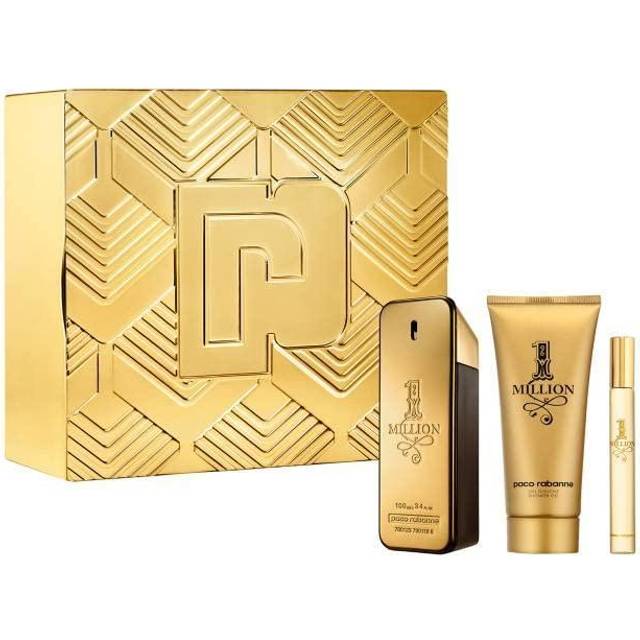 Paco Rabanne One Million 3-Piece Set for Men  (3.4 Oz Eau De Toilette Spray + 3.4 Oz Shower Gel + 0.33 Oz Travel Spray)