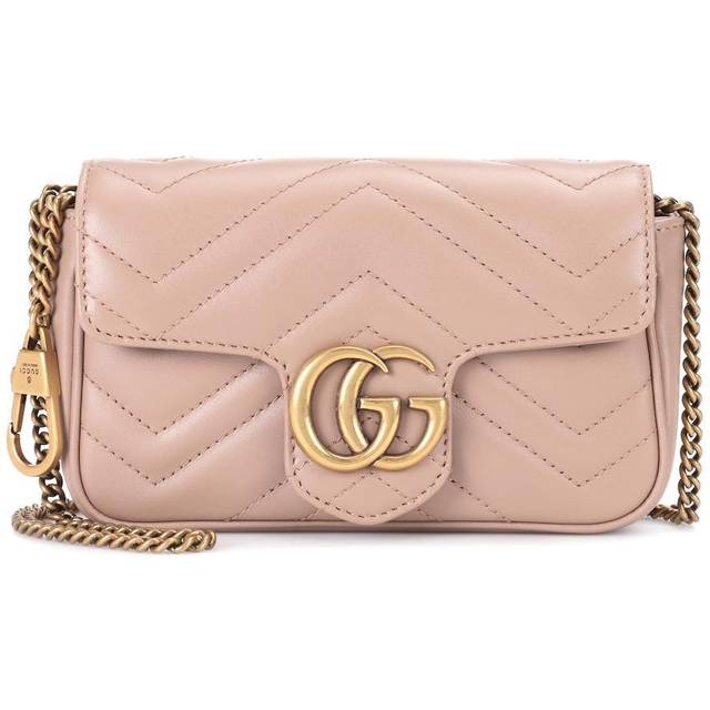Gucci Womens Porcel.rose/porc.ros Marmont Leather Cross-body Bag
