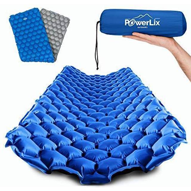 POWERLIX Ultralight Sleeping Pad for Camping with Inflating Bag  Carry Bag  Repair Kit - Compact Lightweight Camping Mat  Outdoor Backpacking Hiking T