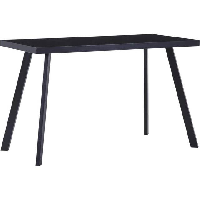 Vidaxl - Dining Table Black 120x60x75 cm Tempered Glass