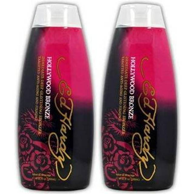 Lot 2 Ed Hardy Hollywood Bronze Indoor Tanning Lotion Accelerator Bronzer Dark