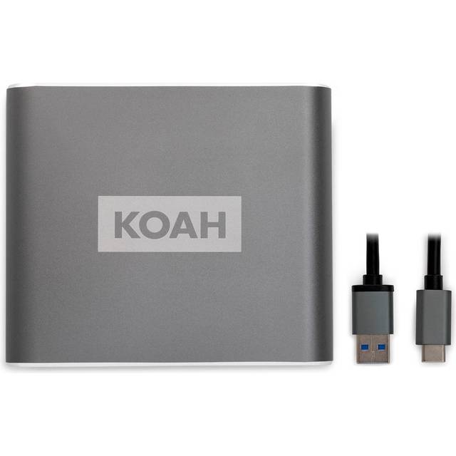 Koah Pro USB 3.1 Type-C XQD Compact Aluminum Shell Card Reader in Gray