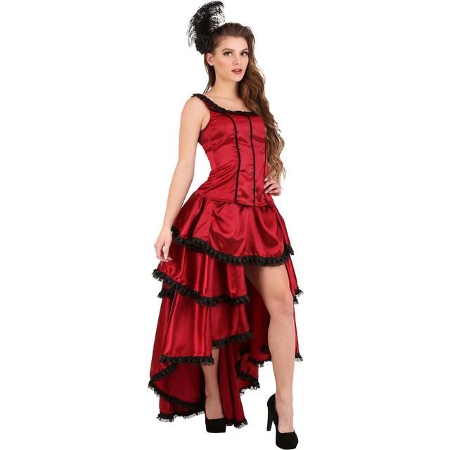 Sultry Saloon Girl Women's Costume - Black&#47;Red (XS)