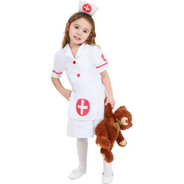 Toddler Nurse Costume for Girls | Kid's Nurse Costumes - Red&#47;White (2T)