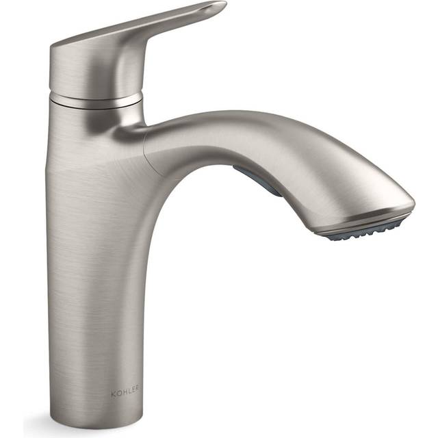 Kohler 30468VS Rival Single Handle PullOut Kitchen  Laundry  Utility Sink Faucet  Vibrant Stainless  15 gpm