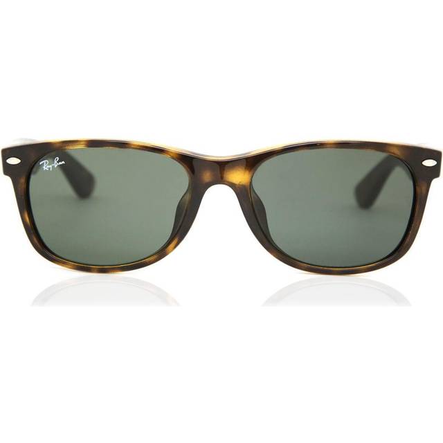Ray-Ban RB2132F New Wayfarer Asian Fit 902L 55 Sköldpaddemönstradeshell Solglasögon Män