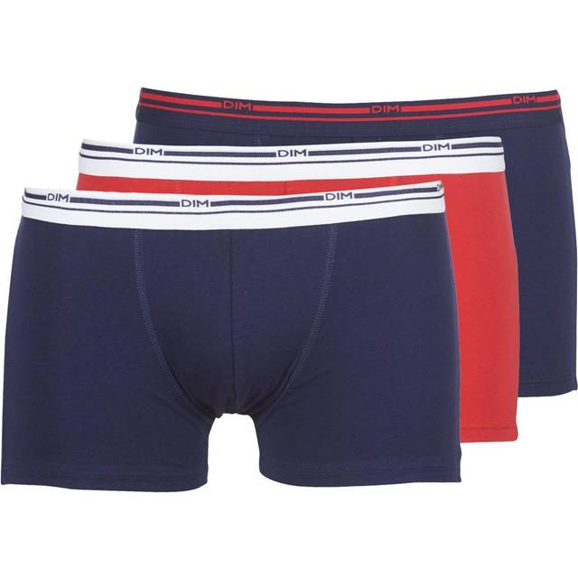 Pack of 3 Classic Colors Hipsters in Organic Cotton - red + blue + navy blue - XL