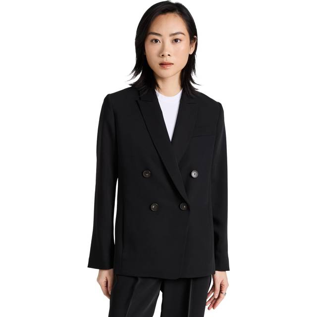 Vince Soft Suiting Double-Breasted Blazer