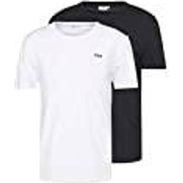 FILA Herr Brod Te/Double Pack T-shirt, Black-Bright White, XS, svart-ljust vit, XS